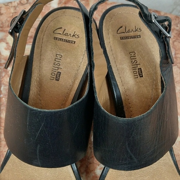 Clark's collection soft cushion black leat… - Picture 2 of 8